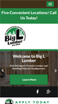 Mobile Screenshot of big-l-lumber.com